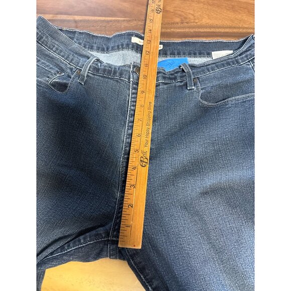 LEVI'S 505 STRAIGHT LEG BLUE DENIM JEANS WOMENS SIZE 16 W33 L30 STRETCH - Picture 7 of 11